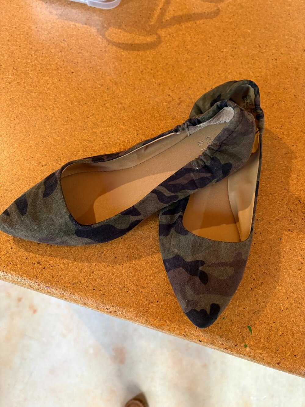 Camoflauge Ballet Flats Size 6